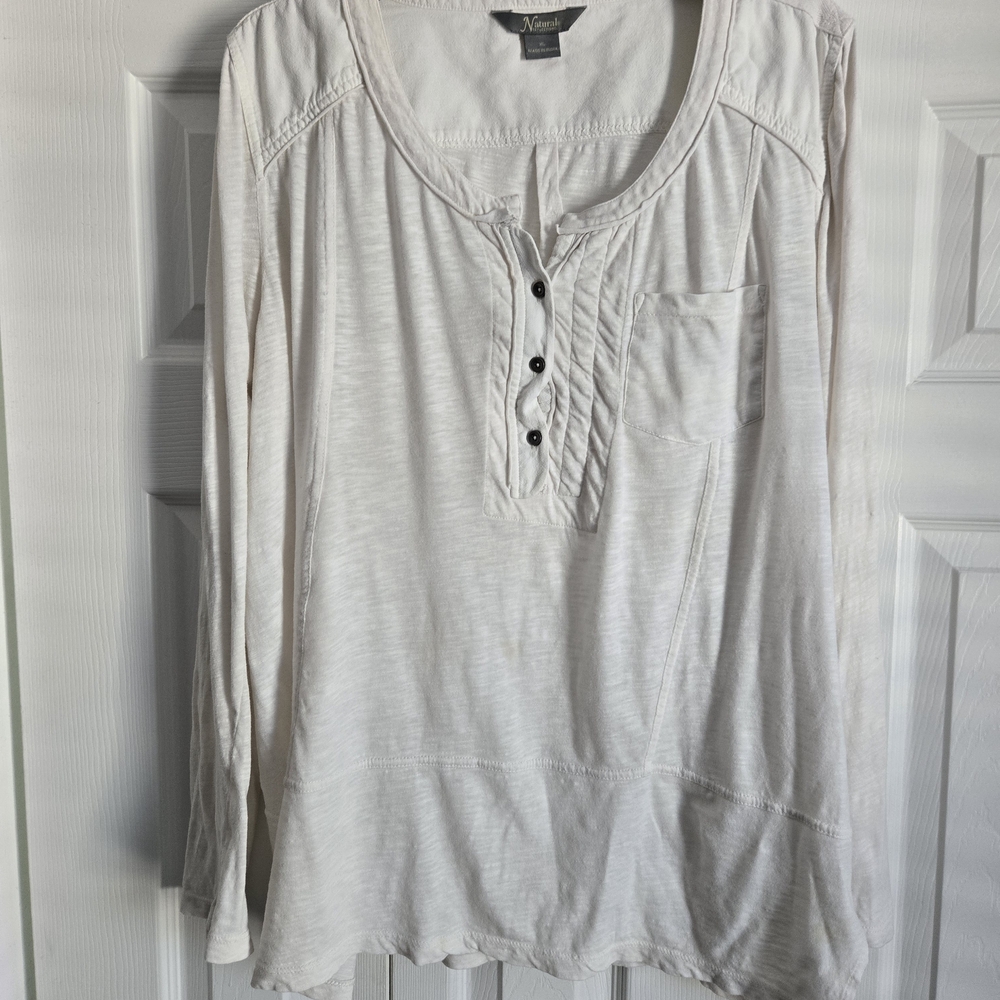 Natural Reflections Off-White Long Sleeve Top